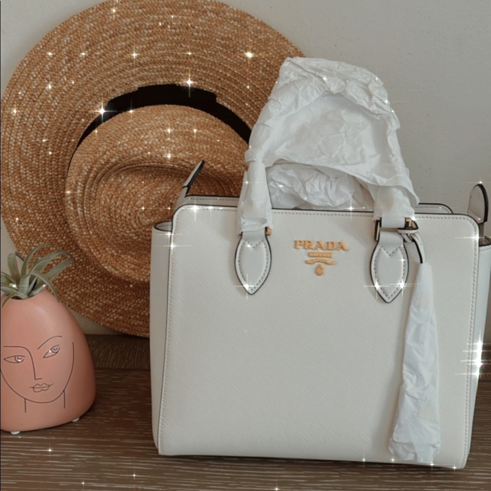 Authentic Prada Two-way Saffiano Leather Satchel